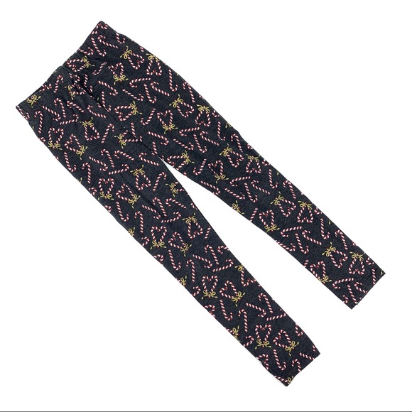 2/$25 Zara Girls Candy Cane Christmas Leggings, 13/14 - Picture 1 of 13